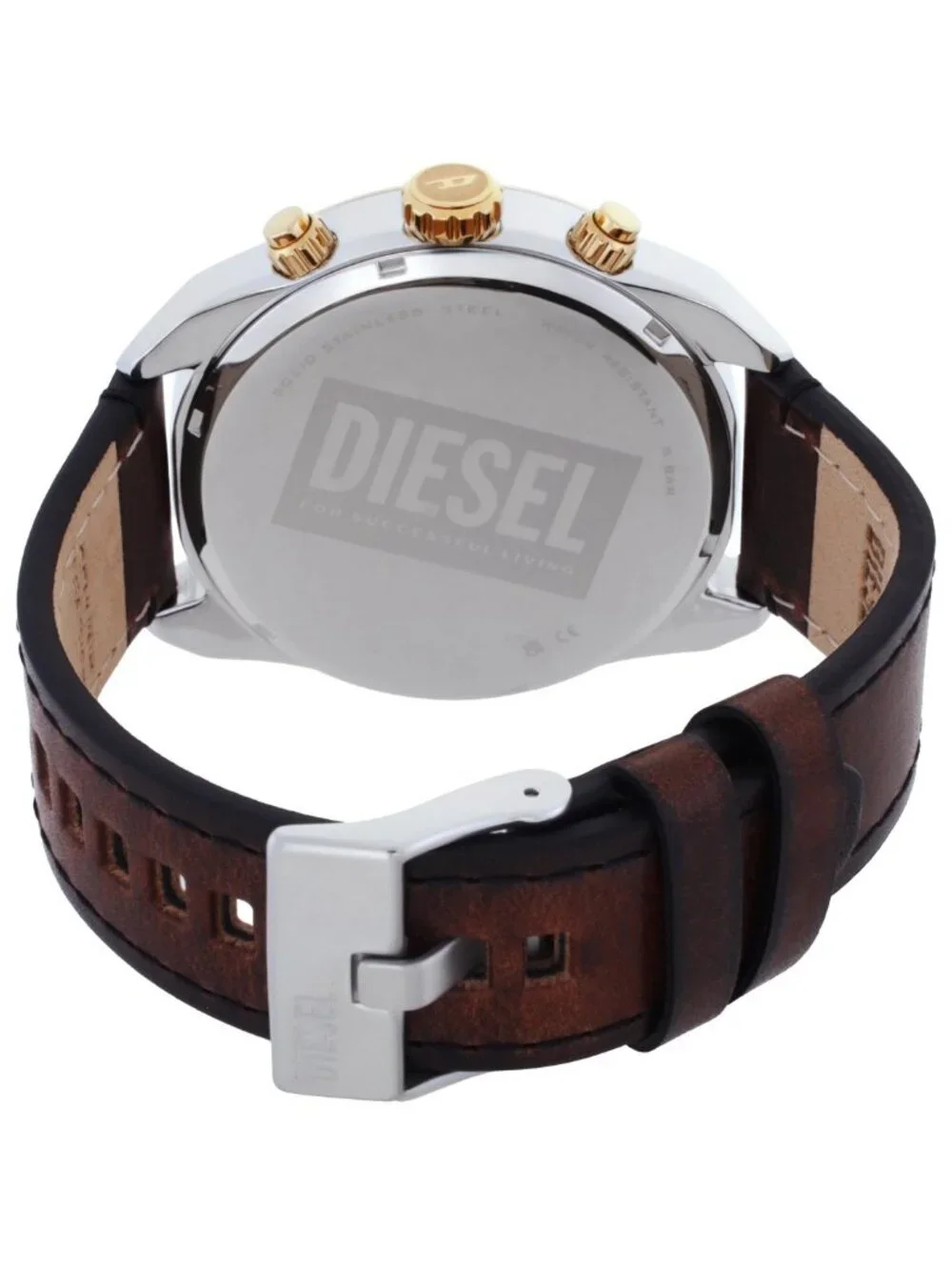 NWT Diesel Spiked Chronograph Quartz Silver Dial Men's Watch